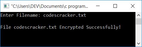 c program encrypt text file