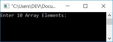 c program find largest element in array