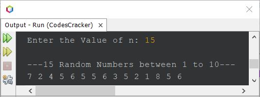 generate random whole numbers java