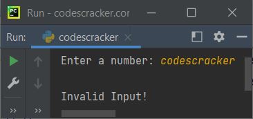 python exception handling try except